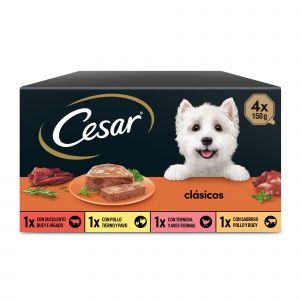 Comida perro seleccion cesar multipack 4x150k