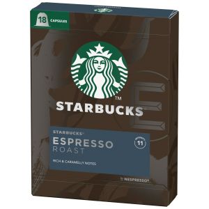 Cafe capsulas nespresso espresso roast starbucks 18ud 101gr
