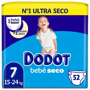 Pañal t7 dodot bebe seco pack 52 ud