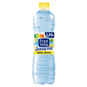 Bebida refrescante base de agua y zumo sensacion limon font-vella  pet 1,25l