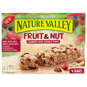 Barrita cereales nature valley fruit nut cranberries general mill p4x30gr