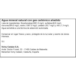 Agua c/gas vichy catalan crital 1l