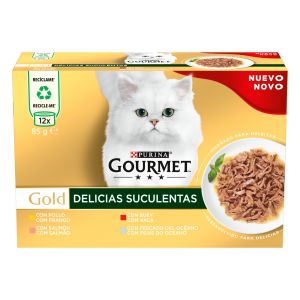 Comida gato gourmet gold mix purina p12x 85g