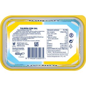 Margarina con sal tulipan 400gr