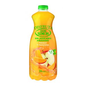 Bebida de zumo de fruta sin azucar mango-manzana don simon 1,5l